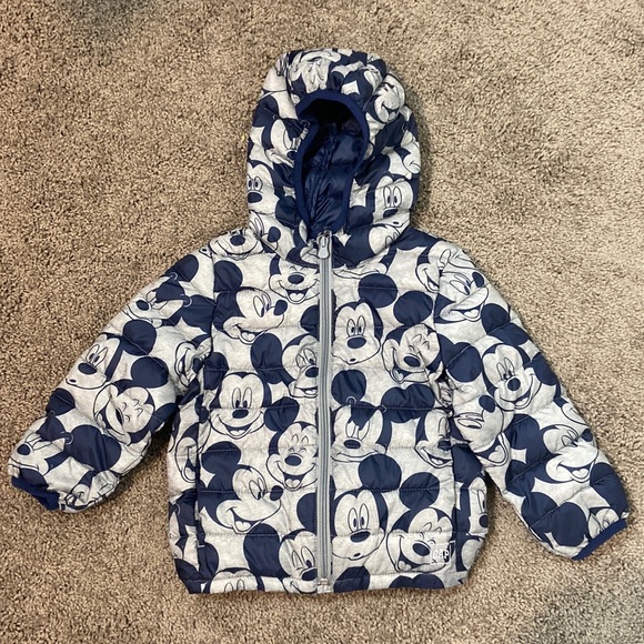 Gap Disney Mickey Mouse Puffer Jacket 